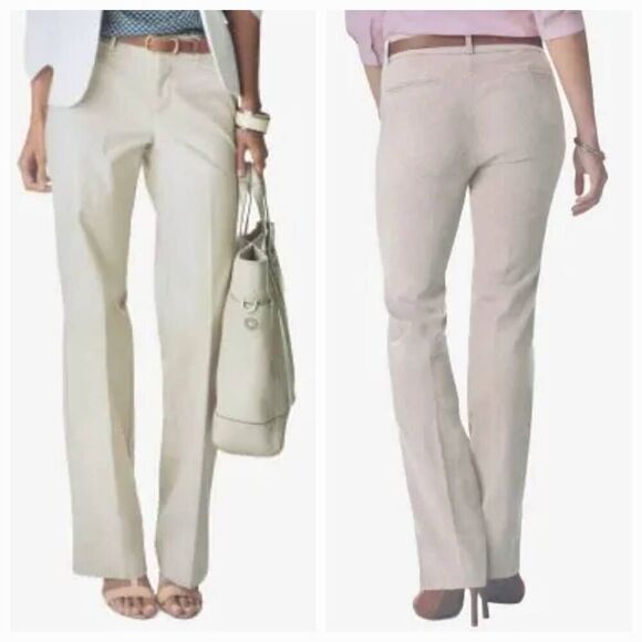 🔹️Dockers Cream Seersucker Metro Nouveau Individual Fit Pants Size 14/32 - Picture 1 of 12